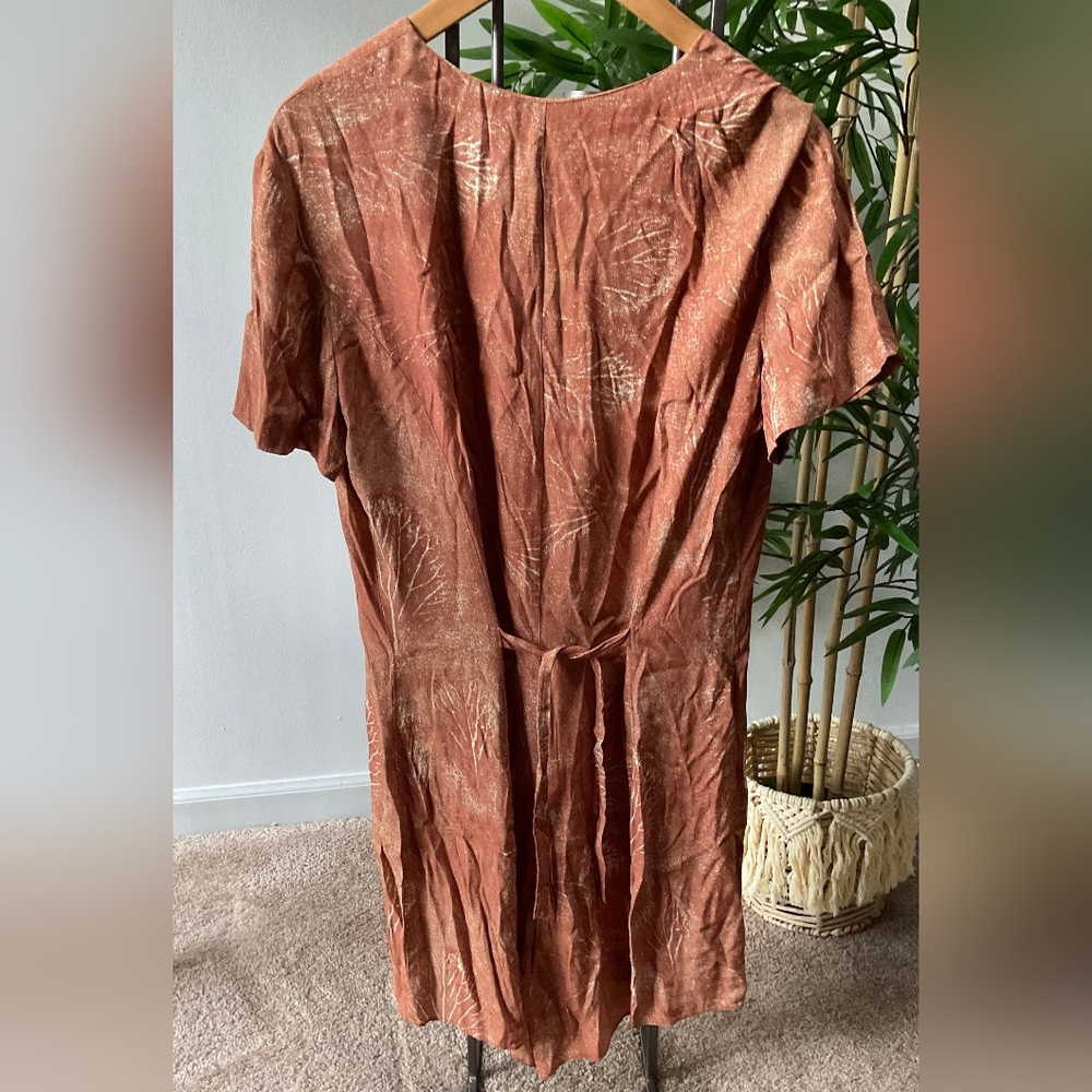 Isabel Ardee Brown Rust Patterned Button-Up Romper - Picture 3 of 5